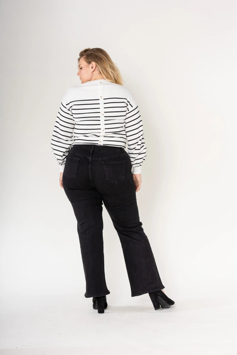 Plus Size Curve  Flared Black