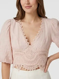 Pink Lace  Crop Top