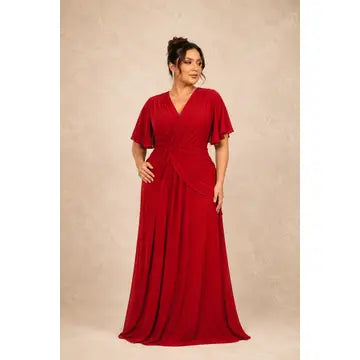 Plus-Size Dress  with Draped Waist