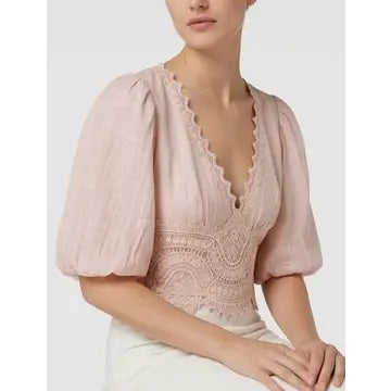 Pink Lace  Crop Top