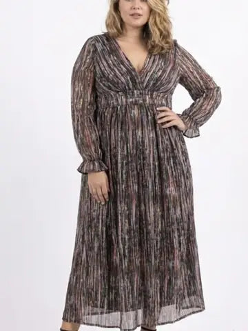 Long Plus Size Wrap Dress