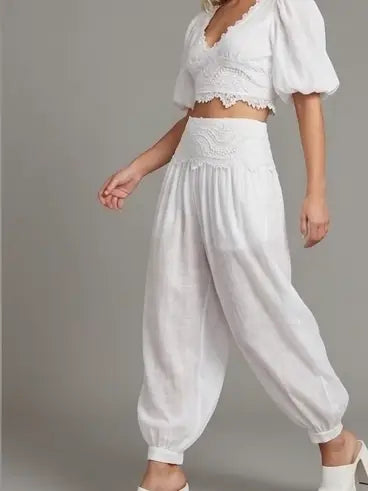 White Lace  Pants