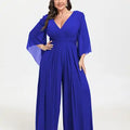 Plus Size V-Neck  Jumpsuit