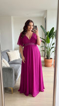 Magenta Fuid Dress