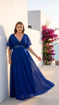 Blue Royal  Fuid Dress